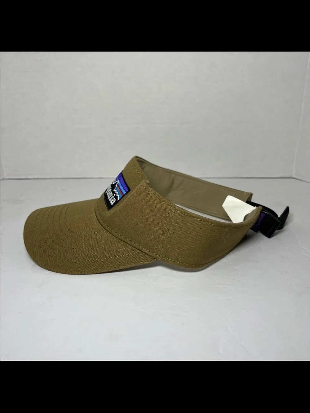 Patagonia mustard Visor with Mountain Logo Patch
